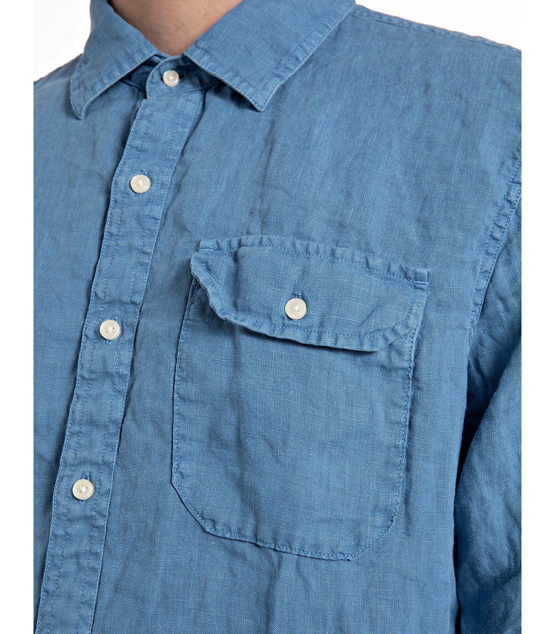 リネンレギュラーフィットシャツ 詳細画像 ライトインディゴ 4